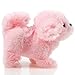 Toysery Puppy Plush Dog Toy for Kids - Puppy Toy, Walks, Barks - Battery Operated (Pink)