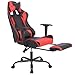 BestMassage Office Chair Gaming Chair Ergonomic Swivel Chair High Back Racing Chair, with Footrest, Lumbar Support and Headrest