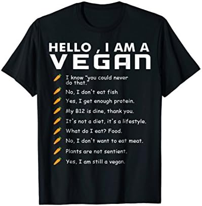 Hello I'm Vegan Shirt - Funny Vegetarian gift