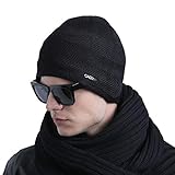 CACUSS Mens Winter Wool Beanie Hat Warm Knit Hat