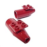 Lego Parts: Aircraft Engine, Smooth Large, 2 x 2 Thin Top Plate (Service Pack 4868B - 2 Dark Red)