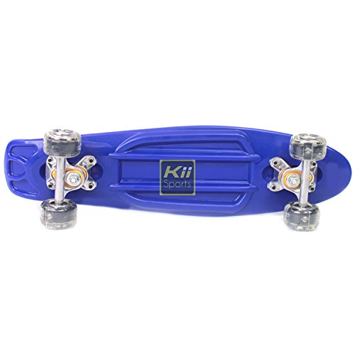 Plastic Skateboard LED Light Up Wheels Penny Retro 22" Mini Street