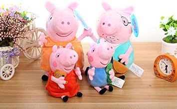 SKKY BELL Plush Peppa Pig Family Box Combo (Multicolour)