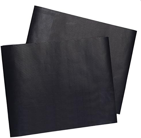 Baking Mats Non-stick Silicone Black Reuseable Nonstick Mats Easy BBQ Grill Mat Bake NonStick Grilling Mats Outdoor Cooking Eating BBQ Tools PTFE Coating Fiberglass Fabric 14 "× 13" Lot of 2 Pcs