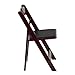 Flash Furniture HERCULES Series Mahogany Wood Folding Chair with Vinyl Padded Seat