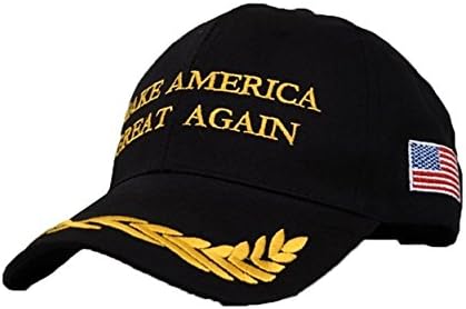 Make America Great Again Baseball Cap Embroidered Hip Hop Adjustable Hat (Black2)