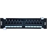 Cablix 12-Port CAT5e UTP Patch Panel, 110 IDC Wall Mount Type, Network Distribution Panel