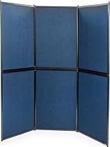Displays2go Trade Show Presentation Board, 6 Panels, Double Sided, Comes with or without Lights (FSX7272BL)