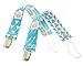 Clip on Pacifier for Boys by Three Blessings Baby | Universal Pacifier Clip 4 Pack | 3 Unique 2-Sided Designs | Non-Toxic, Lead Free, BPA Free Soothie Pacifier Holder | Perfect Baby Shower Gift(Blue)