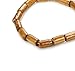 ORAZIO 4Pcs Wooden Beaded Bracelet Leather Braided Bangle for Men and Women Elastic 5-8MM Beads