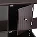 Yaheetech 3 Tier Solid Wood Buffet/Sideboard Table Console Sofa Table w/2 Grooved Cubby Storage Espresso Finished