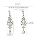 Silver Earrings Q&Q Fashion Art Deco 20s 30s Flapper Gatsby Austria Crystal Bridal Silver Dangle Earrings