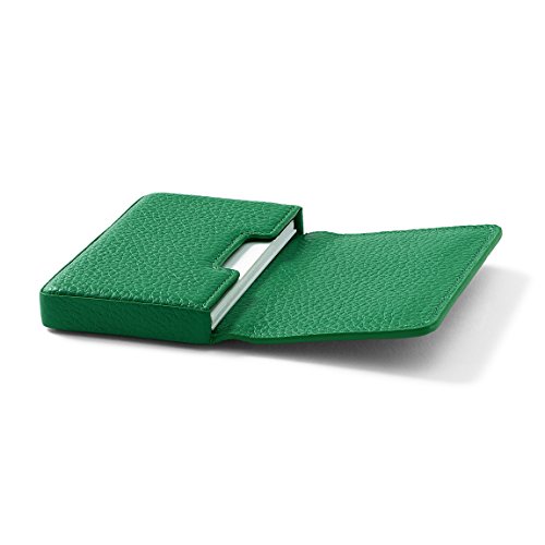 Business Card Case - Full Grain Leather - Kelly Green (green)