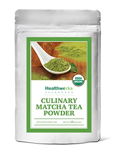 Healthworks Matcha Green Tea Powder Organic, Culinary Grade, 1lb