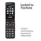 Tracfone Carrier-Locked Alcatel MyFlip 4G Prepaid Flip Phone- Black - 4GB - Sim Card Included - CDMA