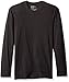 Hanes Men's Thermal Crew, Black, Large