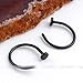 US-LONG DREAM 5 Pcs Unisex Nose Open Hoop Ring Earring Stainless Steel Nose Stud Nose Ring …