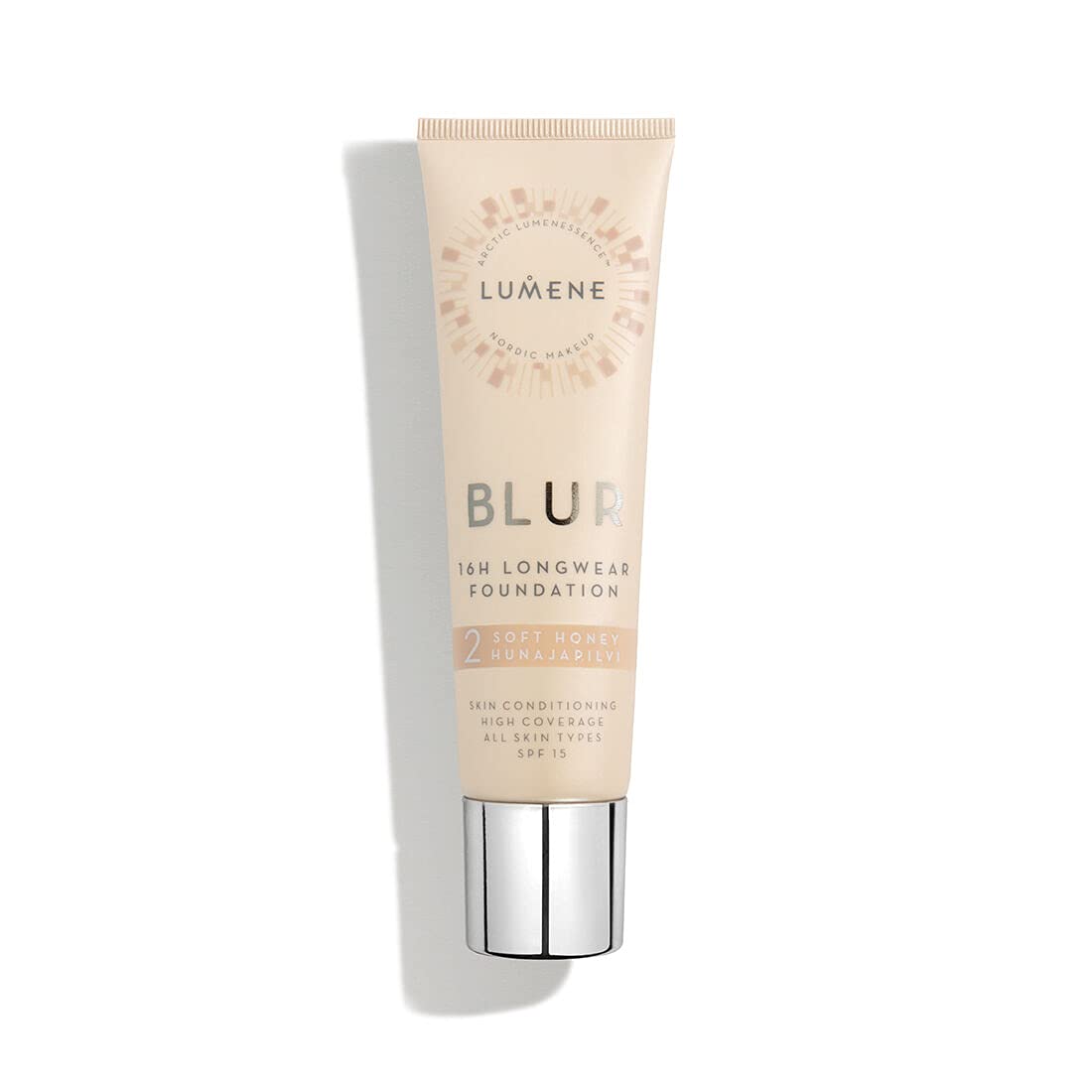 LUMENE BLUR FOUNDATION Long-lasting for all skin types 30ml 2 Soft Honey