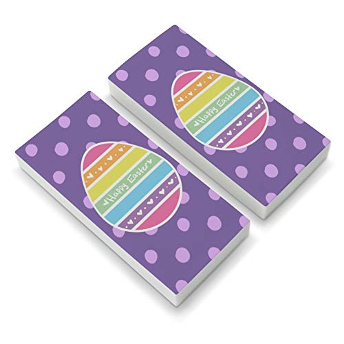 Cute Rainbow Happy Easter Egg Eraser Set of 2