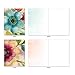 The Best Card Company - 10 Boxed Note Cards with Flowers - Blank Assorted Floral Notecards Bulk (4 x 5.12 Inch) - Watercolor Botanicals M3314