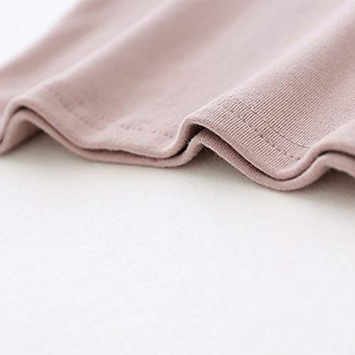 MODNTOGA Kids Baby Girls Basic Solid Color Turtleneck T-Shirt Tops Long Sleeve Clothes (Pink, 90(18-24Months))