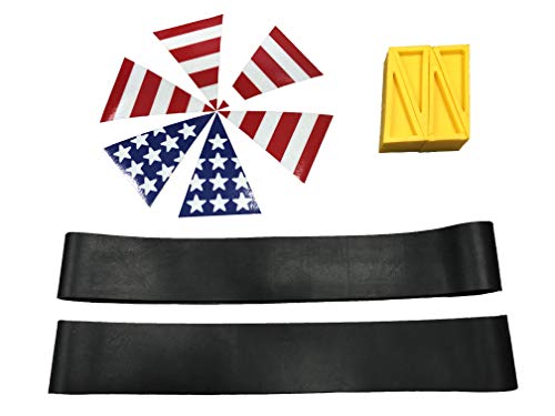 LINE2design Firefighter EMT Paramedic Fire Helmet Kit - Traditional Fire Helmet - Rubber Helmet Bands - USA Helmet Flag Set - Sprinkler Door Open Wedges - Firefighter Wedge Kit - Thumbnail 4