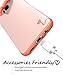 Vena Galaxy S8 Plus Case, [vLove][Heart-Shape | Dual Layer Protection] Hybrid Bumper Cover for Samsung Galaxy S8+ (Rose Gold/Coral Pink)