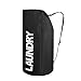 Extra Large Collapsible Laundry Hamper Round Tall Dirty Laundry Basket Foldabe Waterproof Bag Standing Laundry Bin Heavy Duty Laundry Liners (Black)