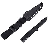 Toonol Tactical Rubber Knife Military Training Dagger Cosplay Funning War Game Knife Props Blade Rubber Fake Knives with Scabbard/Sheath