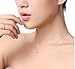Amkaka Minimalist Tiny Dot Necklace Sterling Silver Circle Round Pendant Necklaces (Silver)