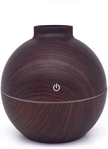 Mini Aromatherapy Humidifier, Amisq USB Aromatherapy Humidifier Office Desktop mini Perfume Machine Essential Oil Diffuser Air Purifier Ultrasonic Humidifier for Office, Home, Spa, Yoga etc (Brown)