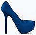 Breckelle's Marisa-21 Almond Toe Faux Suede Platform Stiletto Pump