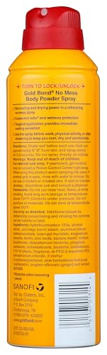 GOLD BOND, NO MESS BODY POWDER SPRAY, 7 OUNCE