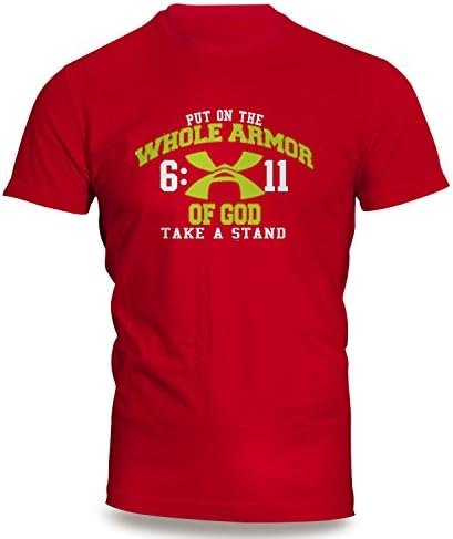 American Flyboy - Armor Of God UnderArmor Parody Christian T-Shirt Ephesians 6:11 Red Large