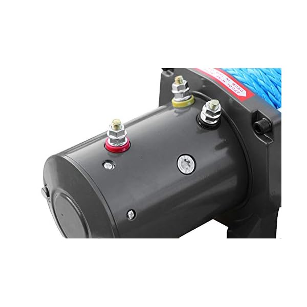 Elektrische Seilwinde 12â¯V â 13.000â¯lbs / 5.900â¯kg Zugkraft, Kunststoffseil 26â¯m, Funk- & Kabelfernbedienung, Winde fÃ¼r Offroad, AnhÃ¤nger & Forst – Bild 4