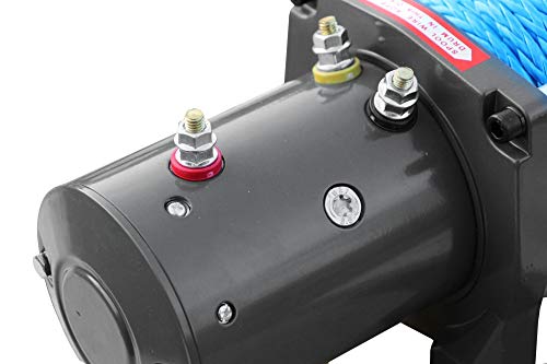 Elektrische Seilwinde 12â¯V â 13.000â¯lbs / 5.900â¯kg Zugkraft, Kunststoffseil 26â¯m, Funk- & Kabelfernbedienung, Winde für Offroad, Anhänger & Forst – Bild 4
