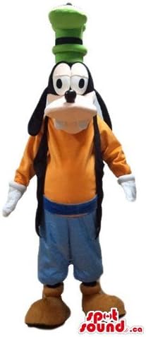 Amazon グーフィーの犬の漫画のキャラクターをマスコットカナダ衣装仮装をspotsound コスプレ 仮装 通販