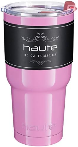 30 OZ Stainless Steel Tumbler with Spill Proof Lid- Powder Coated (Pink with Spill Proof Lid)