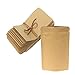 AwePackage Heavy Duty Kraft Paper Self Standing Resealable Zipper Pouch Bags (1 oz- 16 oz) - FDA and USDA compliant (50, 3 Oz)