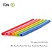 XOSOY Reusable Silicone Kids children Straws (x6) With Cleaning Brush for Healthy Teeth. BPA-Free. Dishwasher Safe Diameter 0.2inch Size Fits Juices, milkshakes