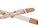 MUSIC FIRST Original Design “Rosa Multiflora in Cream” Soft Muslin & Genuine Leather Ukulele Strap Ukulele Shoulder Strap