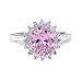 Lavencious Oval Round Shaped CZ Rings Wedding Party Statement Engagement Inspired Cocktails For Woman Size 5-10