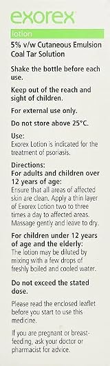 Exorex Lotion 100ml Psoriasis Skin Care Coal Tar Solution view 2