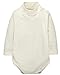 Sunnysame Baby Boys Girls Fall Cotton Long-sleeve Turtleneck Bodysuit Romper One-piece-WHITE24M