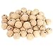 Craft Wood Beads, Penta Angel 25mm 50Pcs Unfinished Round Smooth Wooden Space Beads Garland Beads for DIY Painting Woodworking Home Table Decoration