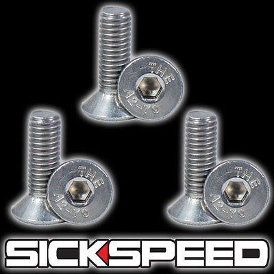 Silver Steering Wheel Screw 6Pc Bolt Kit for Nardi/Personal/Sparco/Omp/Momo A3 for Mitsubishi Lancer