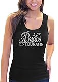 Flirty Bride's Entourage Women's Rhinestone Script Tank Top By RhinestoneSash.com