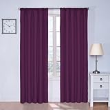 Eclipse Kids Microfiber Room Darkening Window Curtain Panel, 63-Inch, Purple (Single Panel)