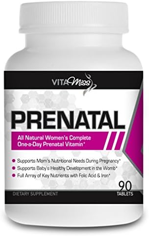 Vitamiss Prenatal - Optimal Women's Supplement for Healthy Pre and Post Pregnancy - Brain, Bone, Immune & Heart Support with Folic Acid and Iron