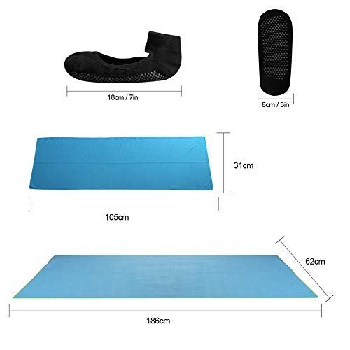 Carry360 Yoga Mat Towel 24 x 73 inch with Corner Pocket, Hand Yoga Towel for Fitness and Pilates, Super Absorbented Quick Dry - Thumbnail 2